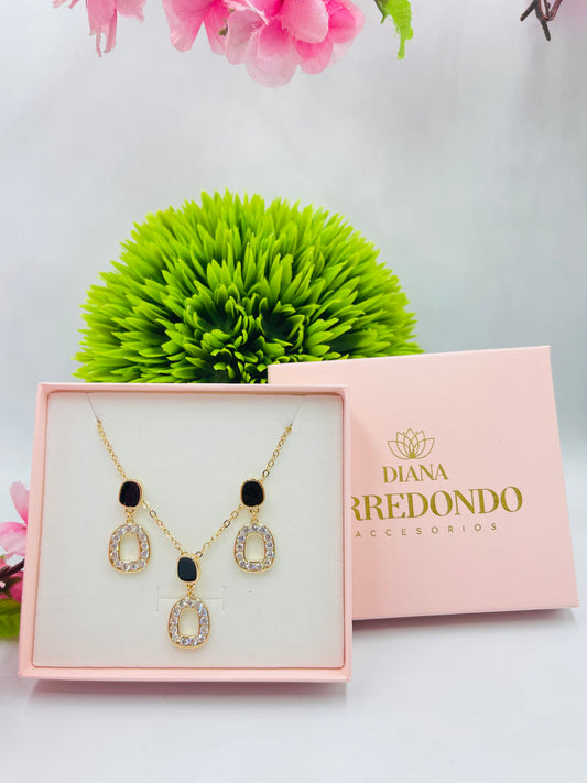 SET CADENA CON ARETES XENIA