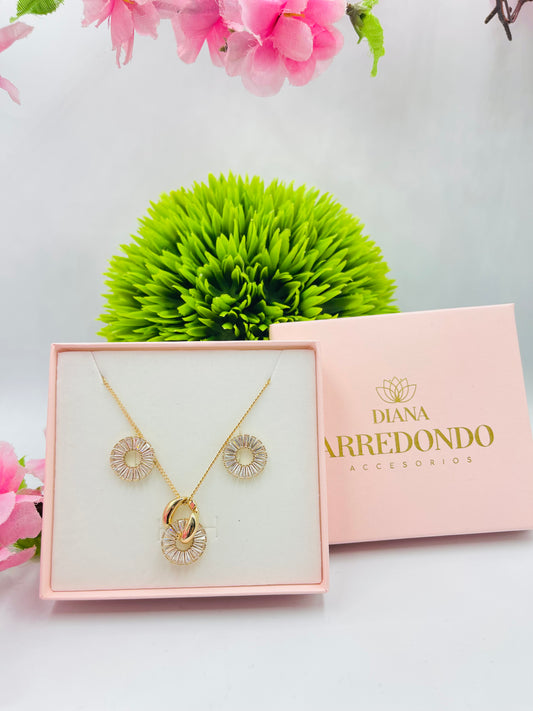 SET CADENA CON ARETES MARTINA