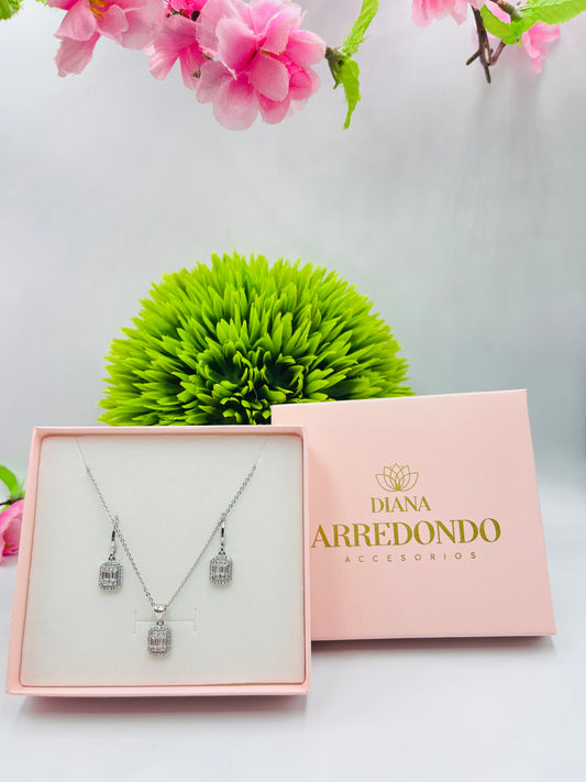 SET CADENA CON ARETES ANTONELLA