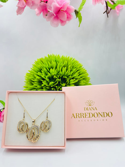 SET CADENA CON ARETES AIDA